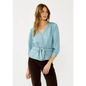 Cora Tencel Peplum Top